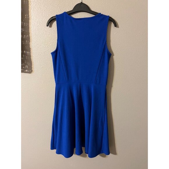 Apt 9 Dress Royal Blue S Small Sleeveless A Line Stretch Washable NWT New - Picture 4 of 5